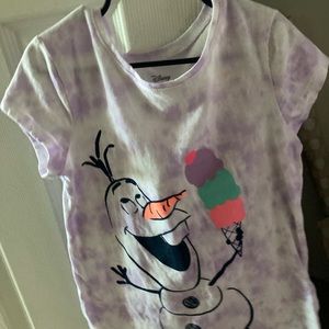 Olaf with ice cream shirt for girls
